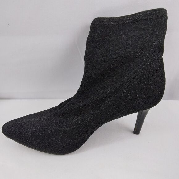 Jones New York Marcia Black Glitter Ankle Boots Witchcore Womens Size 7 - Picture 9 of 14